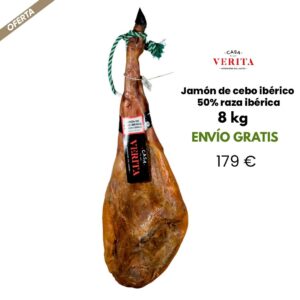 Jamón de cebo ibérico 50% raza ibérica de 8 kg. | ENVÍO GRATIS