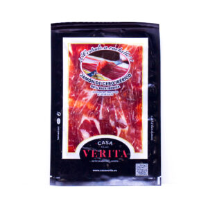 Loncheado a cuchillo de jamón de cebo ibérico 50% raza ibérica, 100 g. y 200 g.